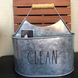 Rae Dunn “CLEAN” Galvanized Caddy